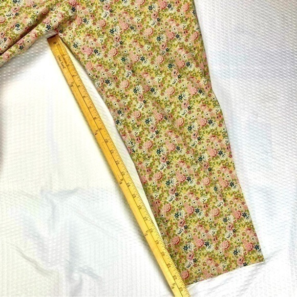 Harold’s Vintage Floral Print Womens Size 10 Capri Side Zip Stretch Chino Pants - Picture 9 of 10